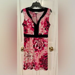 Dana Buchman Black, Pink, and White Dress - Sleeveless Medium